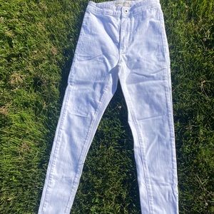 Bullhead Denim Co High Waisted White Skinny Jeans